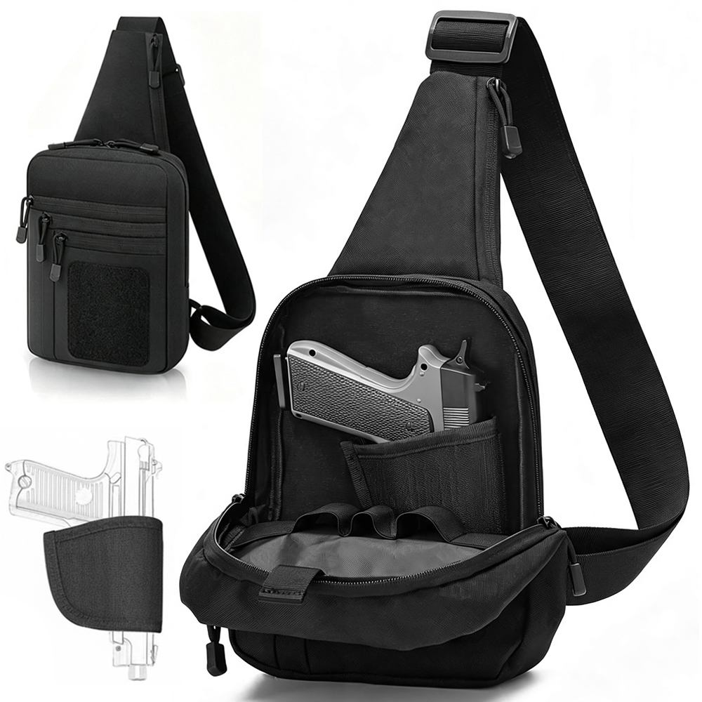 Edc Carry Bag For Pistol - Тактическая сумка-чехол для пистолета на грудь/плечо,