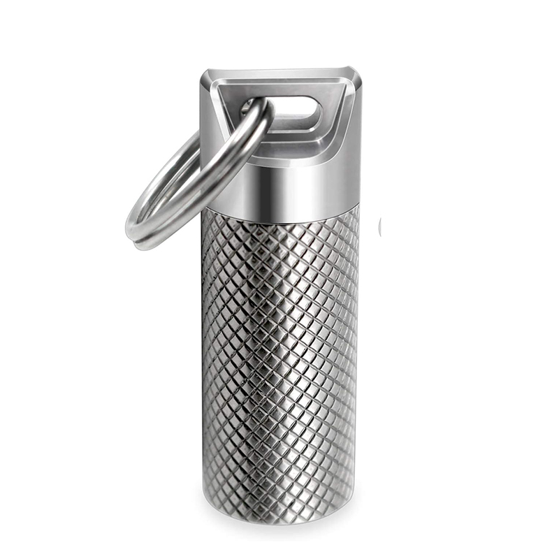 Edc Pill Carry - Мини-водонепроницаемый складский брелок из титанового сплава,