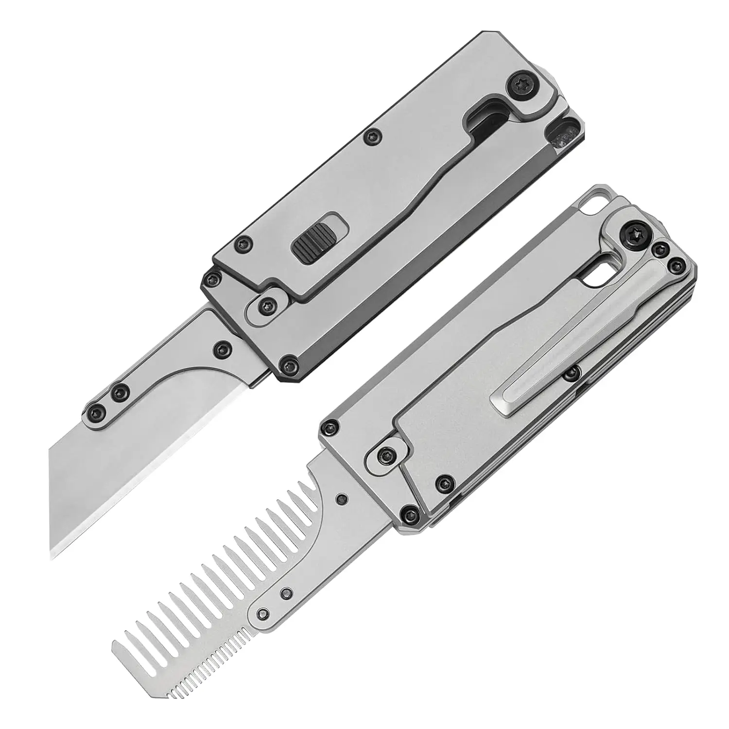 Comb Pocket Titanium - FEGVE TC347 2-в-1: Титановая ручка, универсальный
